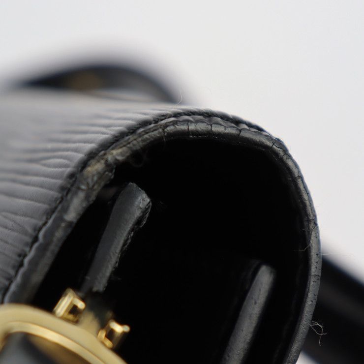 Louis Vuitton Free Run Shoulder Bag Leather Black Gold Hardware Epi — view 7