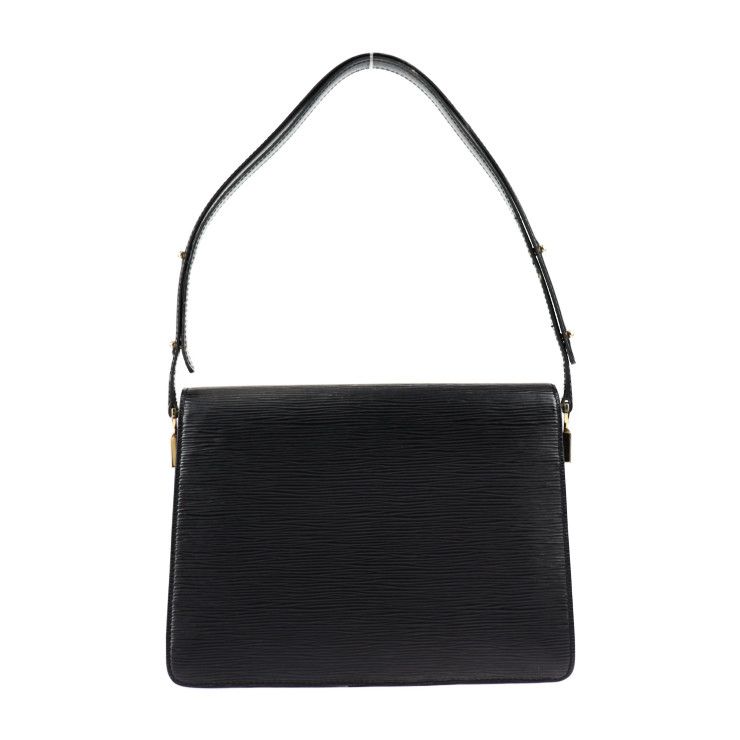 Louis Vuitton Free Run Shoulder Bag Leather Black Gold Hardware Epi — view 3