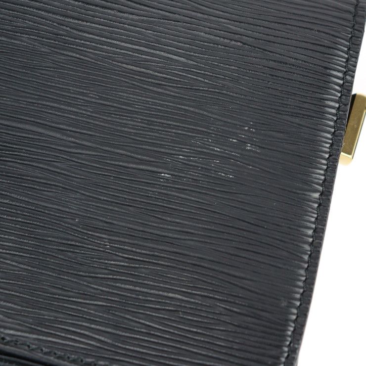 Louis Vuitton Free Run Shoulder Bag Leather Black Gold Hardware Epi — view 6