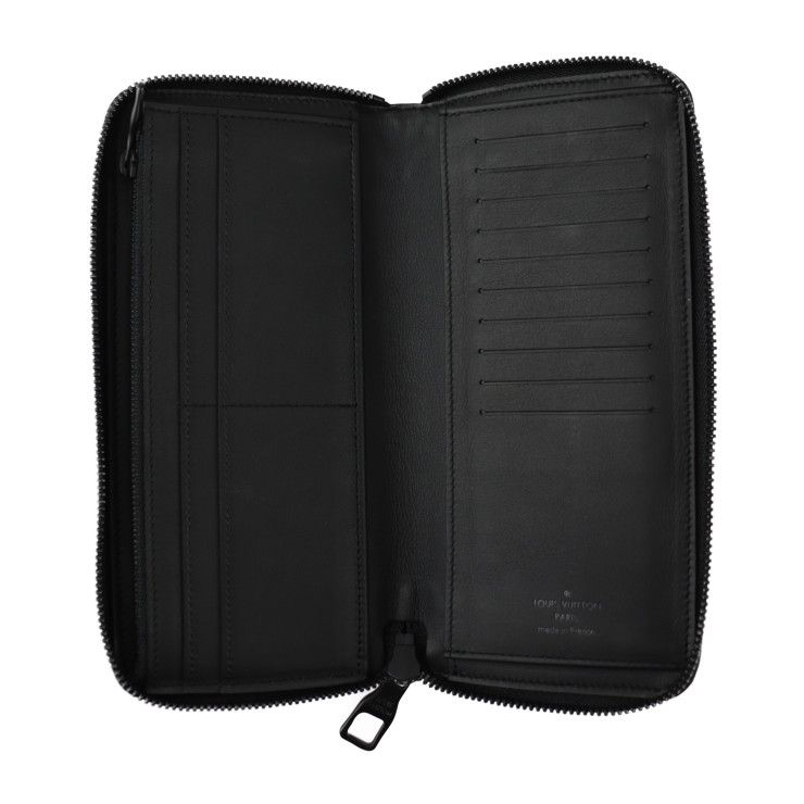 Louis Vuitton Zippy Wallet Vertical Long Taurillon Leather Black — view 7