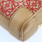 Loewe Amazona Nano Handbag A039 U96 X02 Canvas Calf Leather Red Light Brown — view 6