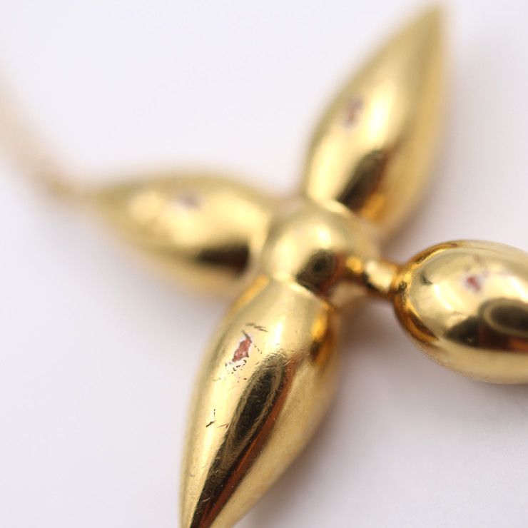 Louis Vuitton Bracelet Louisette Metal Gold Flower Viton — view 4