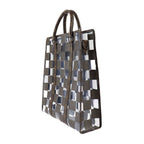 Louis Vuitton Sac Plat Tote Bag Vinyl Brown Clear Monogram Chess 2-Way — view 3