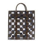 Louis Vuitton Sac Plat Tote Bag Vinyl Brown Clear Monogram Chess 2-Way — view 2