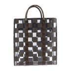 Louis Vuitton Sac Plat Tote Bag Vinyl Brown Clear Monogram Chess 2-Way — view 4