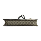 Gucci Bee Print Tote Bag Leather Beige Brown — view 4