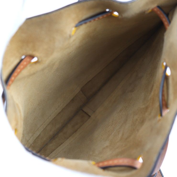 Loewe Horseshoe Shoulder Bag X03 Leather Yellowish Brown Drawstring — view 7