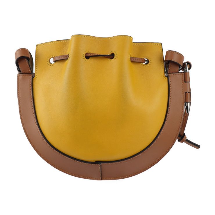 Loewe Horseshoe Shoulder Bag X03 Leather Yellowish Brown Drawstring — view 3