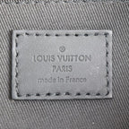 Louis Vuitton Monogram Porochon Shoulder Bag Taurillon Leather Gray — view 9