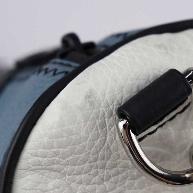 Louis Vuitton Monogram Porochon Shoulder Bag Taurillon Leather Gray — view 6