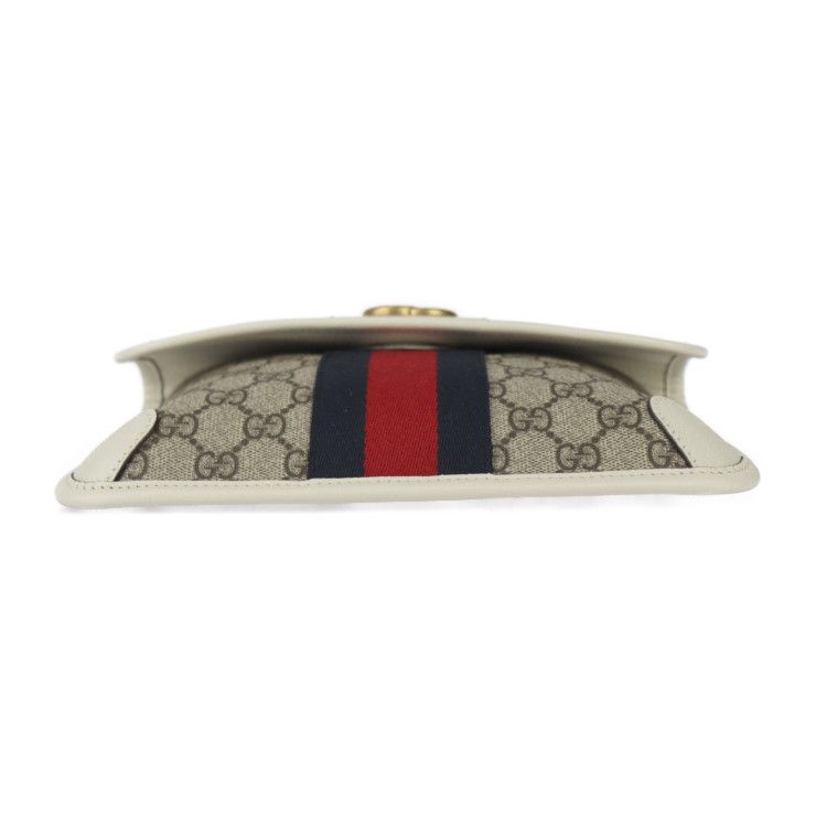 Gucci GG Small Belt Bag Waist Supreme Canvas Leather Beige White — view 5