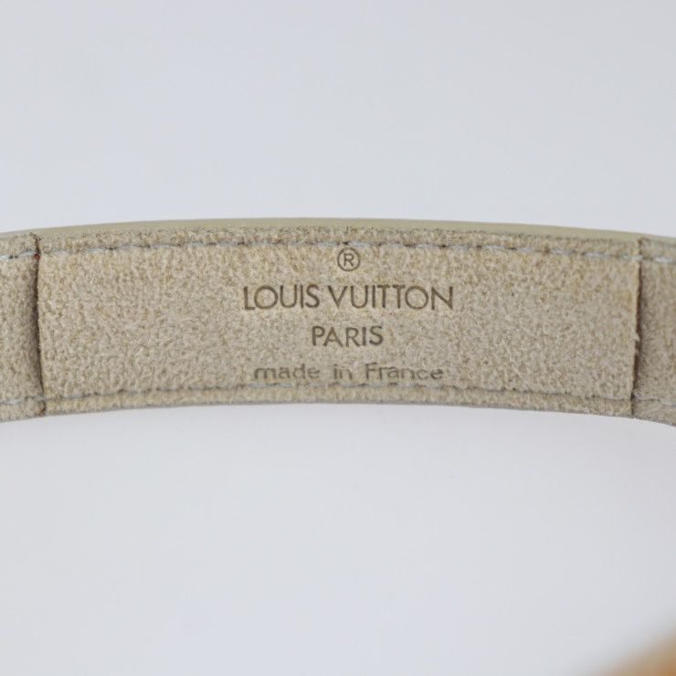 Louis Vuitton Good Luck Bracelet Patent Leather Gold Tone Orange — view 8