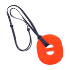 Hermes Necklace Lacquered Wood Yellowish Orange Chaine D'ancre Pendant — view 3