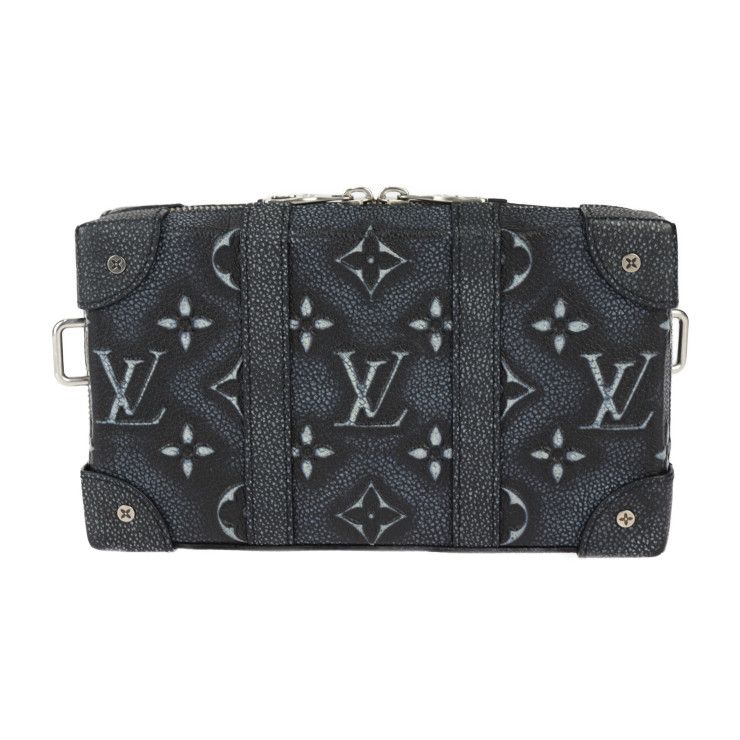 Louis Vuitton Soft Trunk Wallet Shoulder Bag Leather Black Silver — view 3