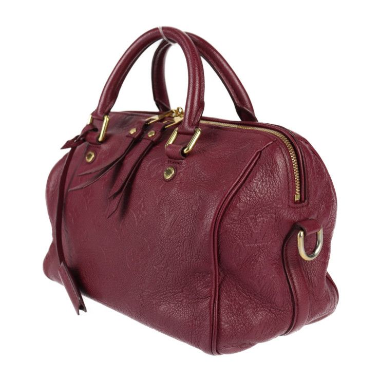 Louis Vuitton Speedy Bandouliere 25 Handbag Leather Aurore Gold Hardware — view 2