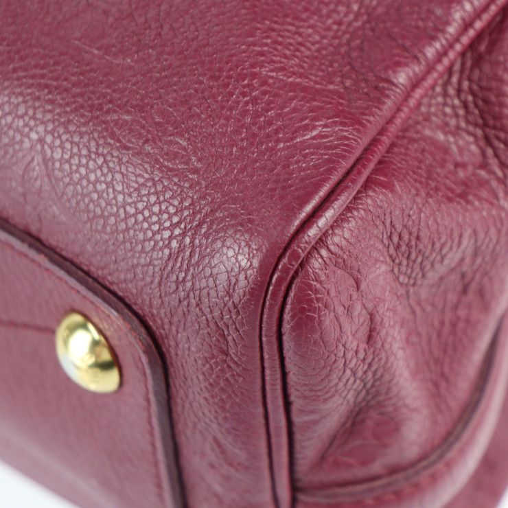 Louis Vuitton Speedy Bandouliere 25 Handbag Leather Aurore Gold Hardware — view 5