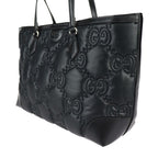 Gucci Medium Tote Bag GG Matelasse Nylon Leather Black Silver — view 3