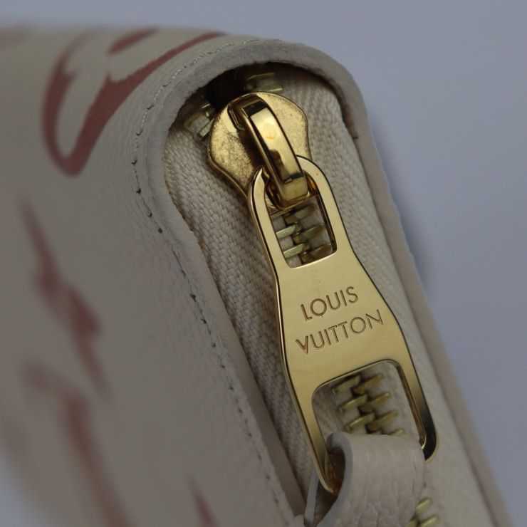 Louis Vuitton Zippy Wallet Long Monogram Empreinte Cream Rose — view 6