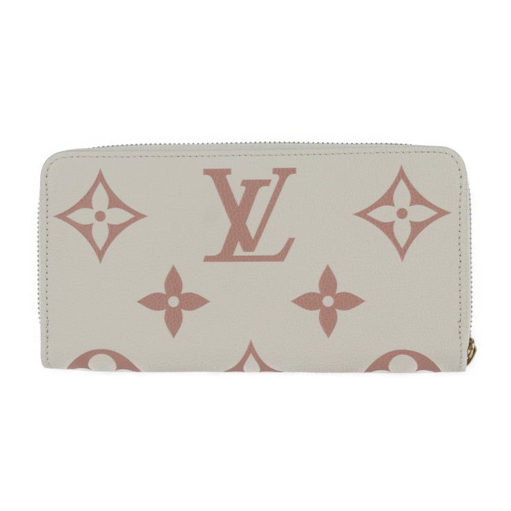 Louis Vuitton Zippy Wallet Long Monogram Empreinte Cream Rose — view 3