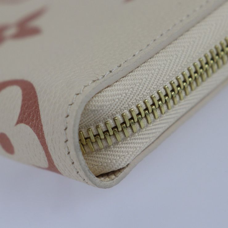 Louis Vuitton Zippy Wallet Long Monogram Empreinte Cream Rose — view 5