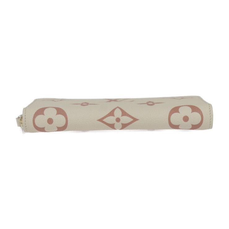 Louis Vuitton Zippy Wallet Long Monogram Empreinte Cream Rose — view 4