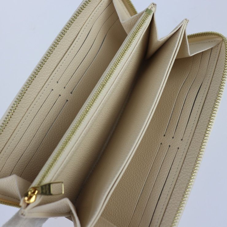 Louis Vuitton Zippy Wallet Long Monogram Empreinte Cream Rose — view 7