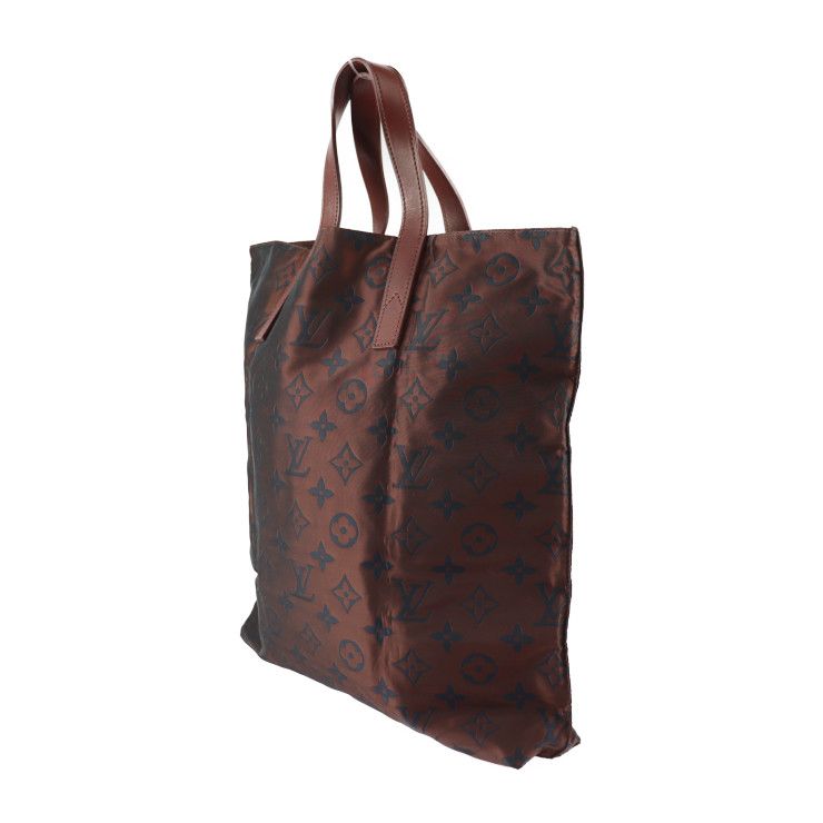 Louis Vuitton Cabas Escapade Tote Bag Nylon Leather Brown Monogram — view 3