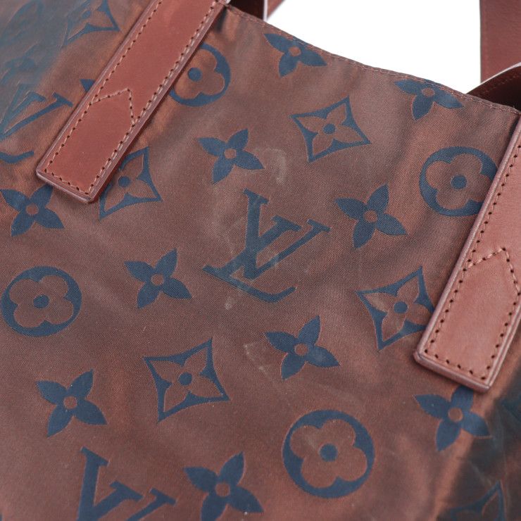 Louis Vuitton Cabas Escapade Tote Bag Nylon Leather Brown Monogram — view 7