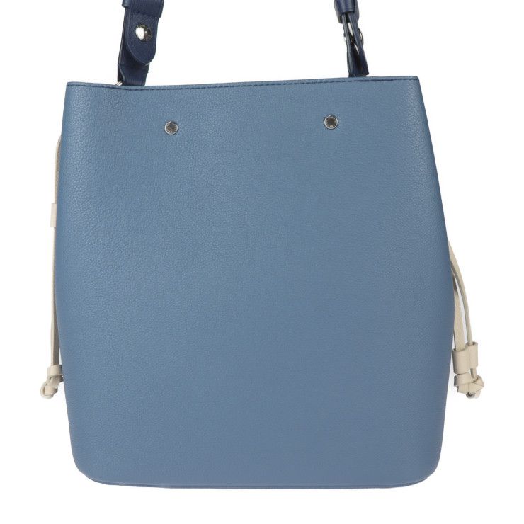 Louis Vuitton Lock Me Bucket Handbag Taurillon Leather Blue Jean Silver — view 4