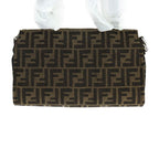 Fendi Baguette Fall Double Handbag 8 Bh418 AR2 F Canvas Beige Brown Zucca 2-Way — view 4