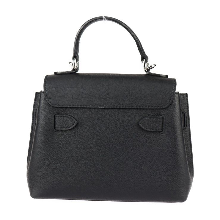Louis Vuitton Lock Me Ever Mini Handbag Grain Calfleather Black Silverhar — view 3