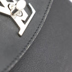 Louis Vuitton Lock Me Ever Mini Handbag Grain Calfleather Black Silverhar — view 6