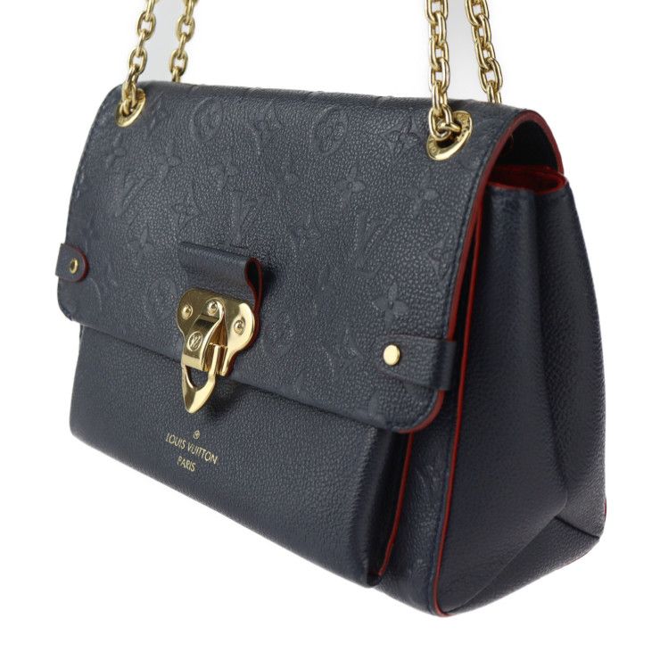 Louis Vuitton Vavin PM Shoulder Bag Leather Marine Rouge Gold Hardware — view 2