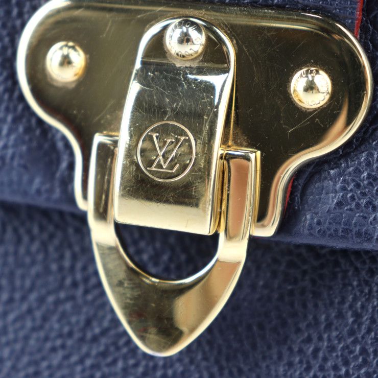 Louis Vuitton Vavin PM Shoulder Bag Leather Marine Rouge Gold Hardware — view 7