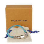 Louis Vuitton Lockit Beaded Bracelet Recycled Polyester And AG 925 Blue — view 9