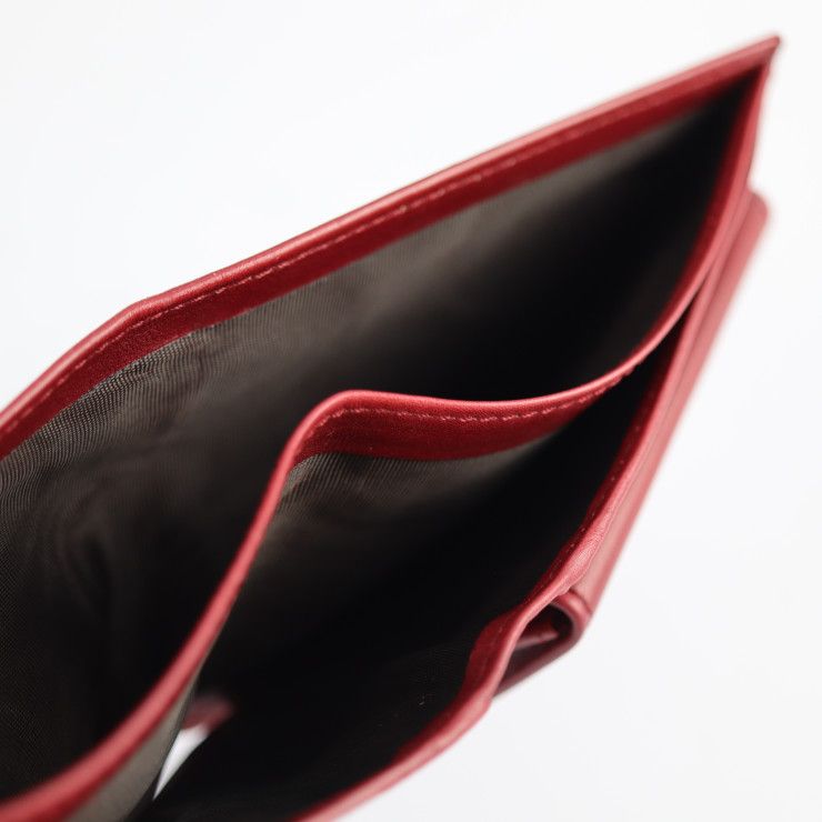 Gucci Compact Wallet Fold Leather Bordeaux Logo Plate — view 7