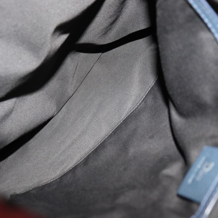Dior Homme Nap Sac Backpack Daypack Leather Navy Red Brown Gray — view 8