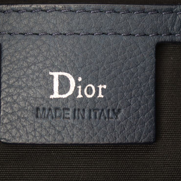 Dior Homme Nap Sac Backpack Daypack Leather Navy Red Brown Gray — view 9