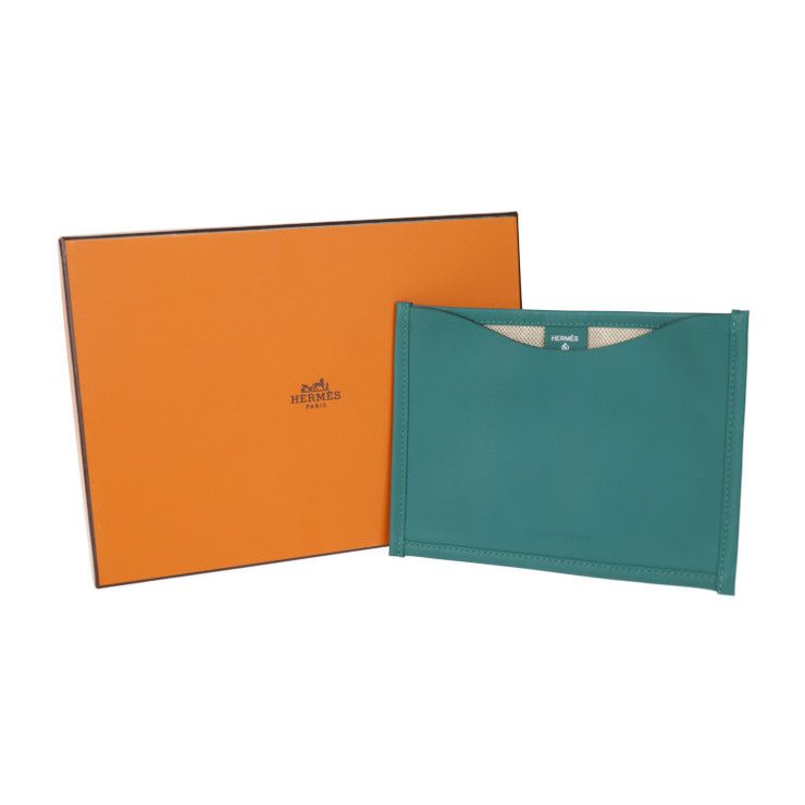 Hermes Flaneur Forever Pouch Vosuift Toile Ash Green Beige — view 9