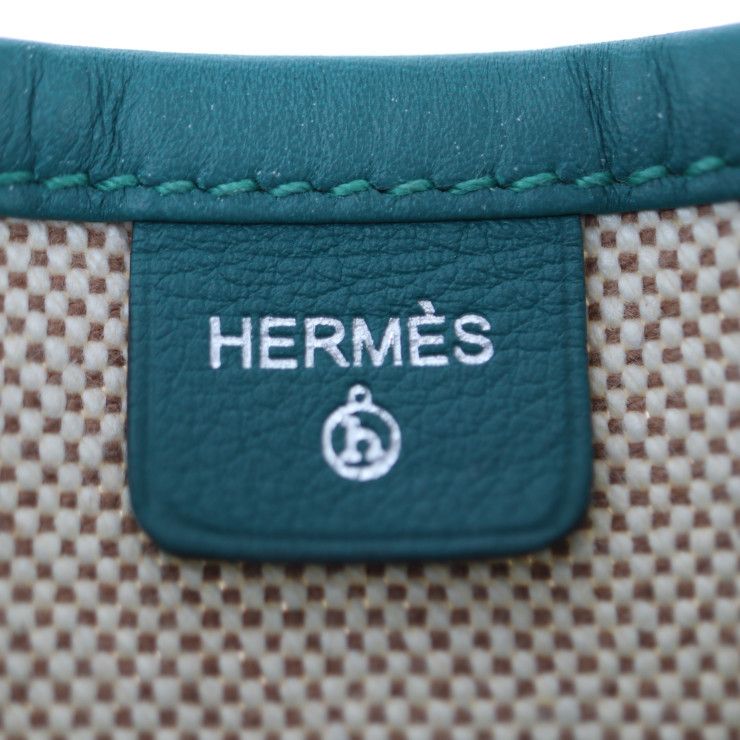 Hermes Flaneur Forever Pouch Vosuift Toile Ash Green Beige — view 8