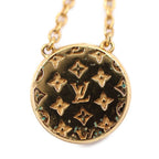 Louis Vuitton Collier L TO V Necklace Metal Mother-of-pearl Gold Circle — view 3