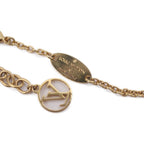 Louis Vuitton Collier L TO V Necklace Metal Mother-of-pearl Gold Circle — view 5