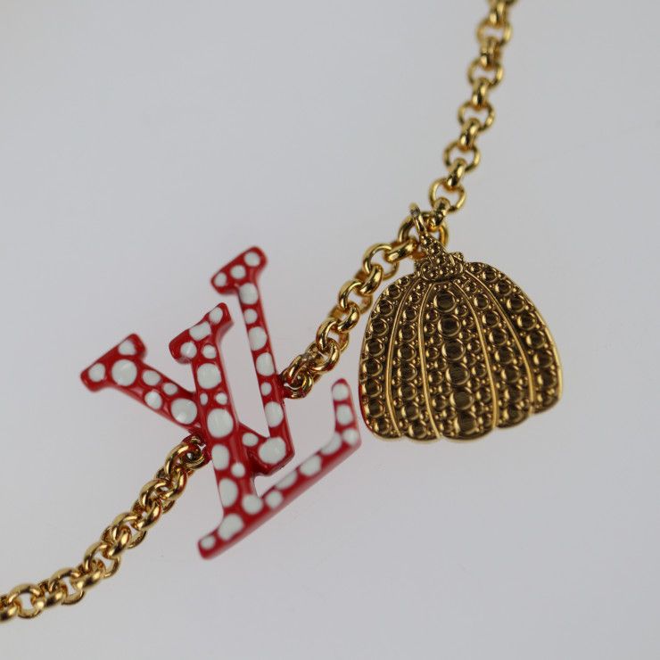 Louis Vuitton Bracelet Iconic Infinity Dot M0970 A Metal Gold Red Yayoi Kusama — view 4