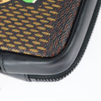 Louis Vuitton Double Phone Pouch Shoulder Bag Leather Damier Giant Ebne — view 5