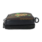 Louis Vuitton Double Phone Pouch Shoulder Bag Leather Damier Giant Ebne — view 4