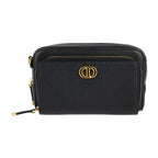 Christian Dior Caro Double Pouch Shoulder Bag S7431 Ubae Calfskin Black — view 2