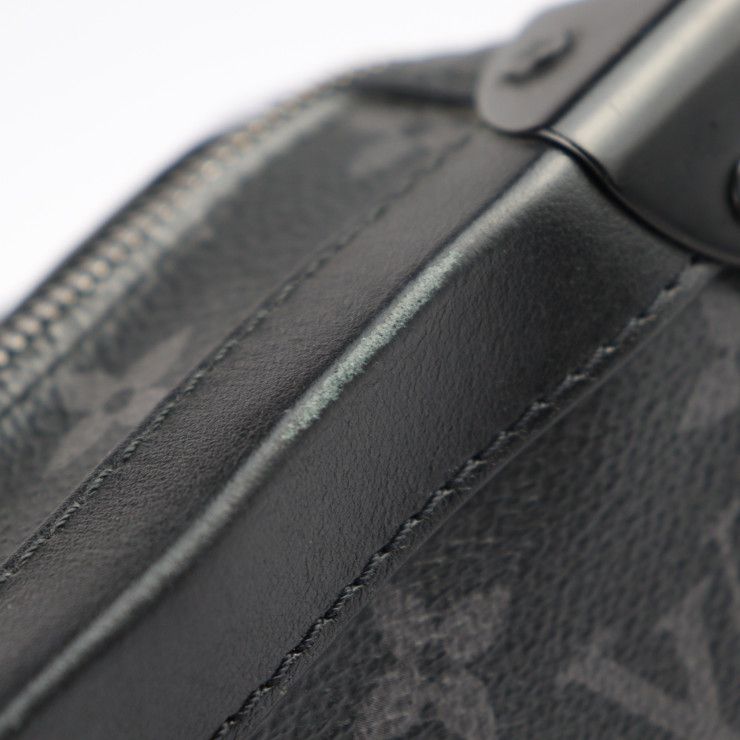Louis Vuitton Soft Trunk Shoulder Bag Leather Black Monogram Eclipse — view 7