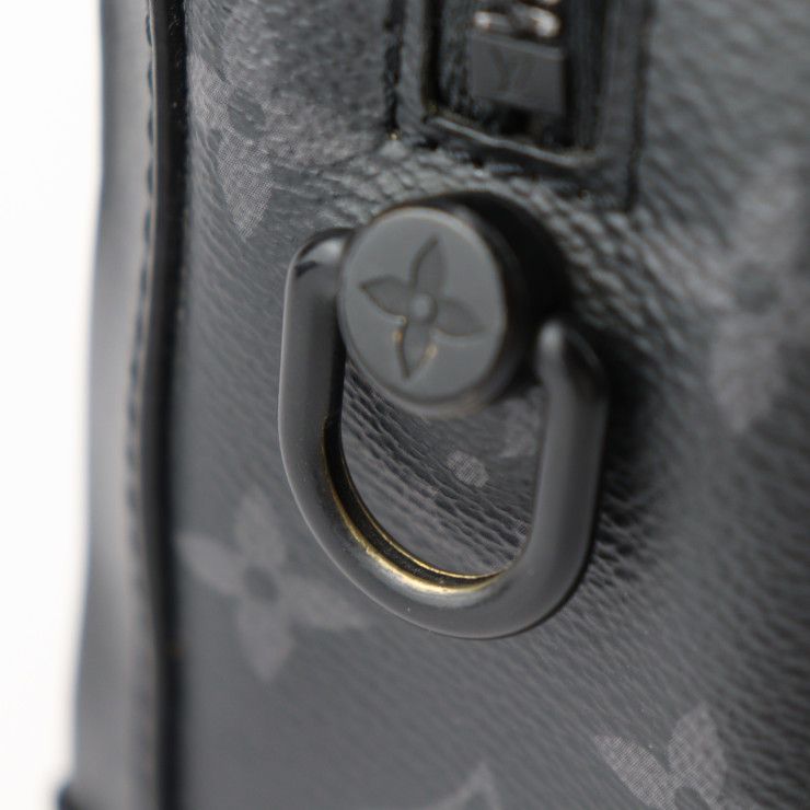 Louis Vuitton Soft Trunk Shoulder Bag Leather Black Monogram Eclipse — view 8