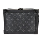 Louis Vuitton Soft Trunk Shoulder Bag Leather Black Monogram Eclipse — view 2