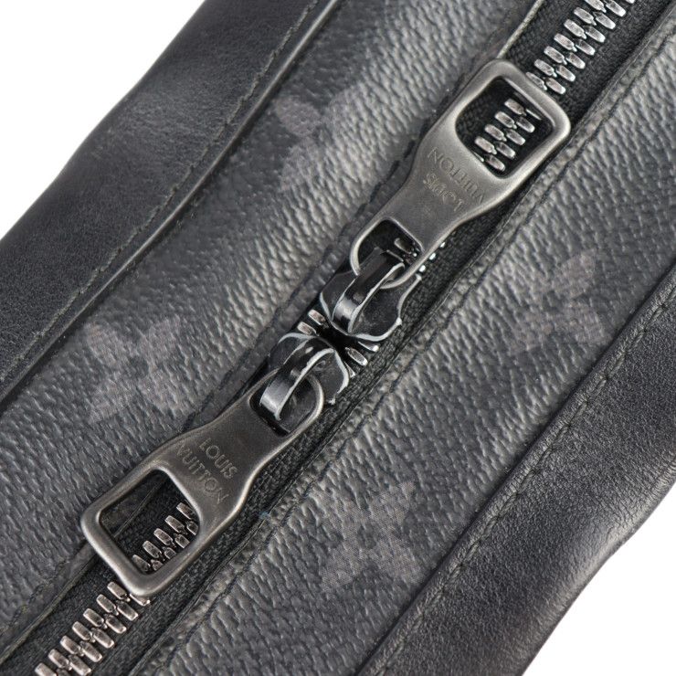 Louis Vuitton Soft Trunk Shoulder Bag Leather Black Monogram Eclipse — view 5